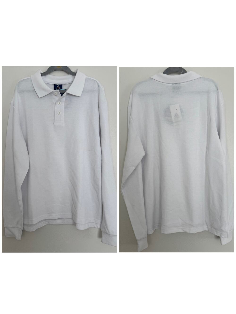 Access Long Sleeve Polo in White